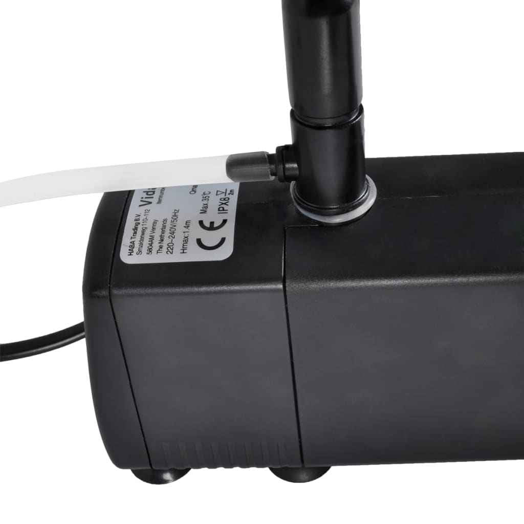 vidaXL Aquariumfilterpomp met actief koolstof 300 L/u