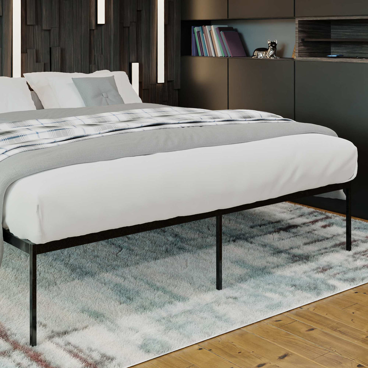 Metalen bed Fargo zwart,200x200x42 cm schwarz