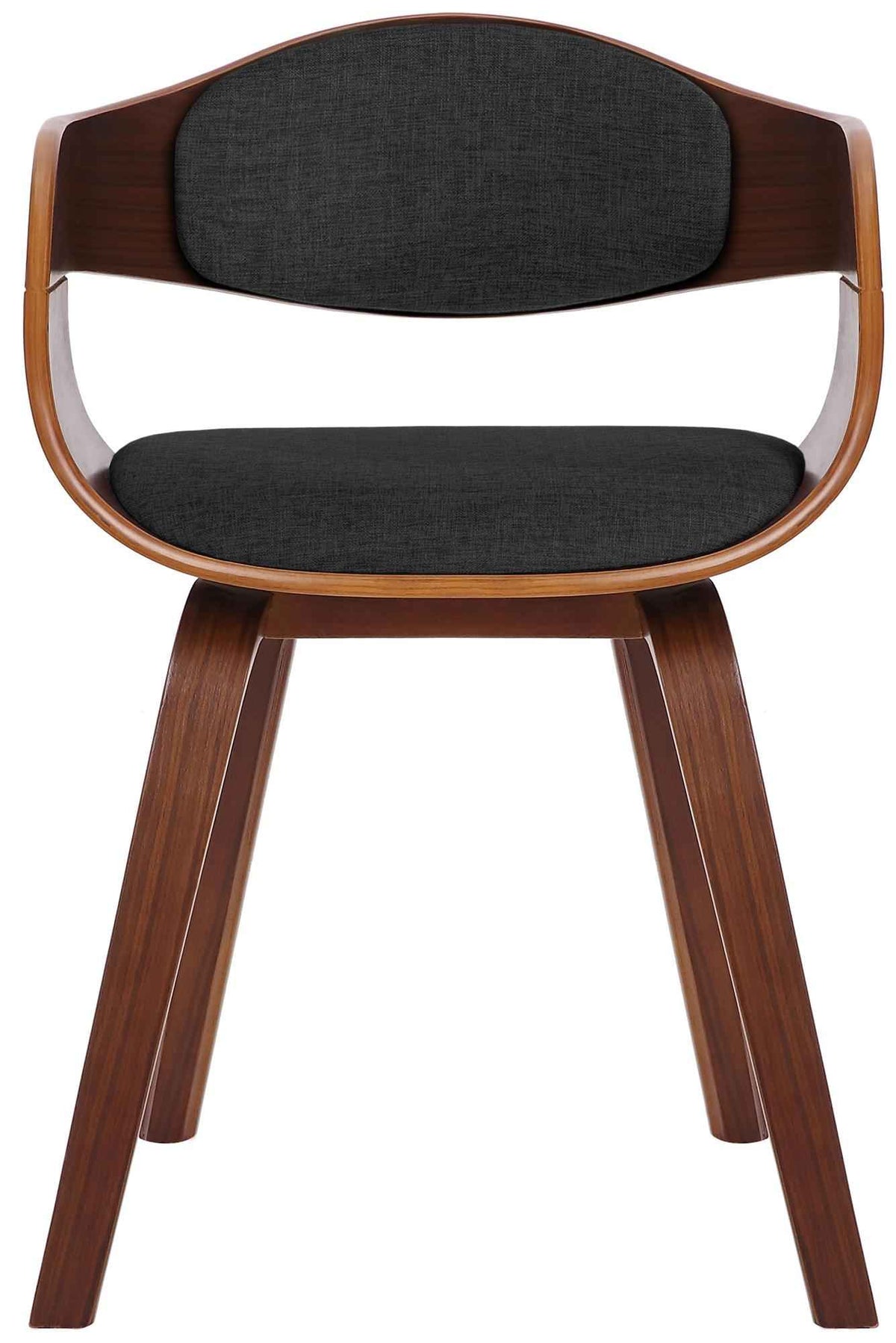 Set van 2 Kingston eetkamerstoelen Stof walnoot/donkergrijs walnuss/dunkelgrau
