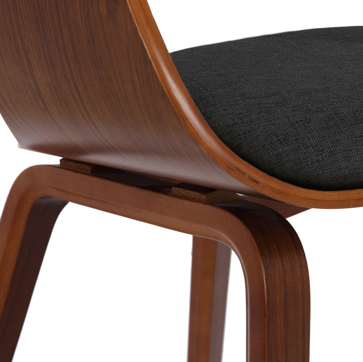 Set van 2 Kingston eetkamerstoelen Stof walnoot/donkergrijs walnuss/dunkelgrau