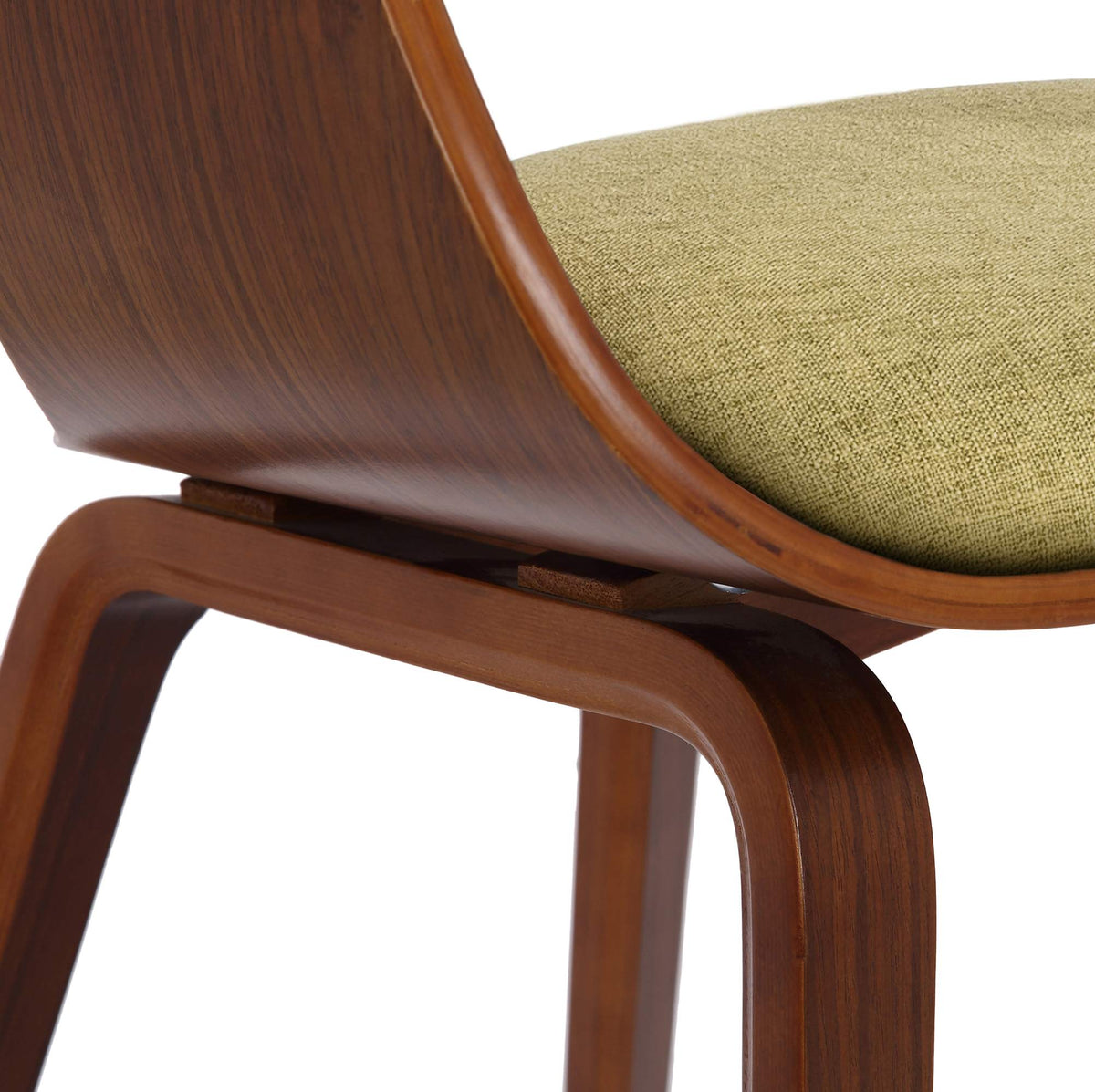Set van 2 Kingston eetkamerstoelen Stof walnoot/lichtgroen walnuss/hellgrün