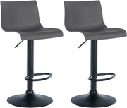 2er Set Barhocker Branford Kunststoff grau