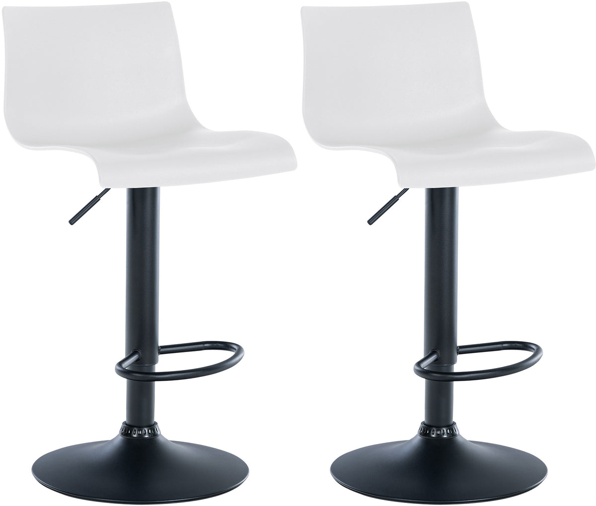 2er Set Barhocker Branford Kunststoff weiß