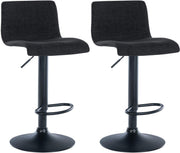 2er Set Barhocker Branford Stoff schwarz