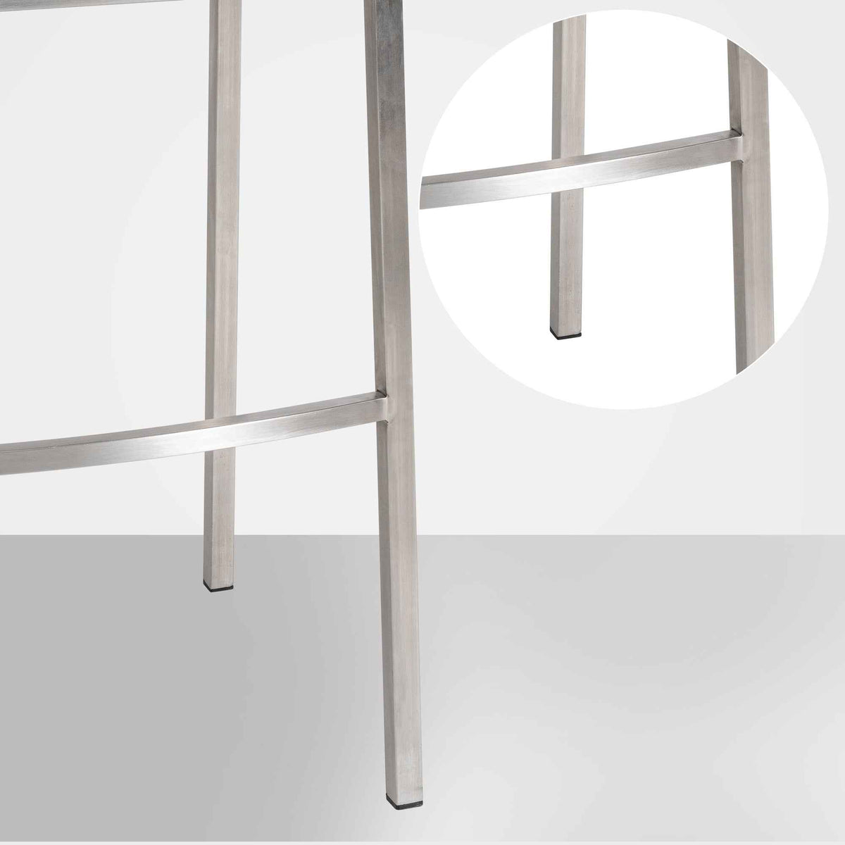 Barhocker Damaso E Samt mit 4-Fuß Gestell grün