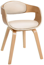 Bezoekersstoel Kingston Kunstleer natura/creme natura/creme