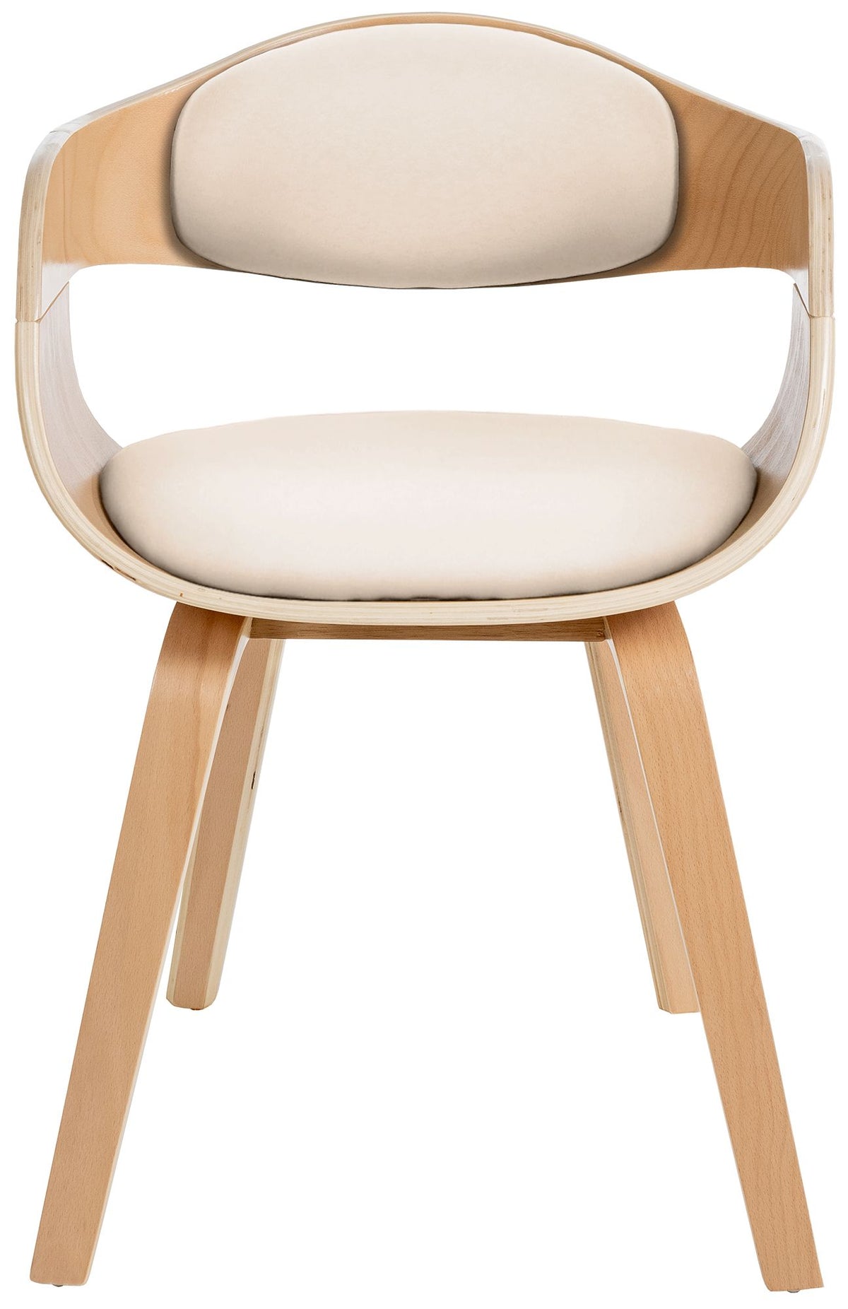 Bezoekersstoel Kingston Kunstleer natura/creme natura/creme