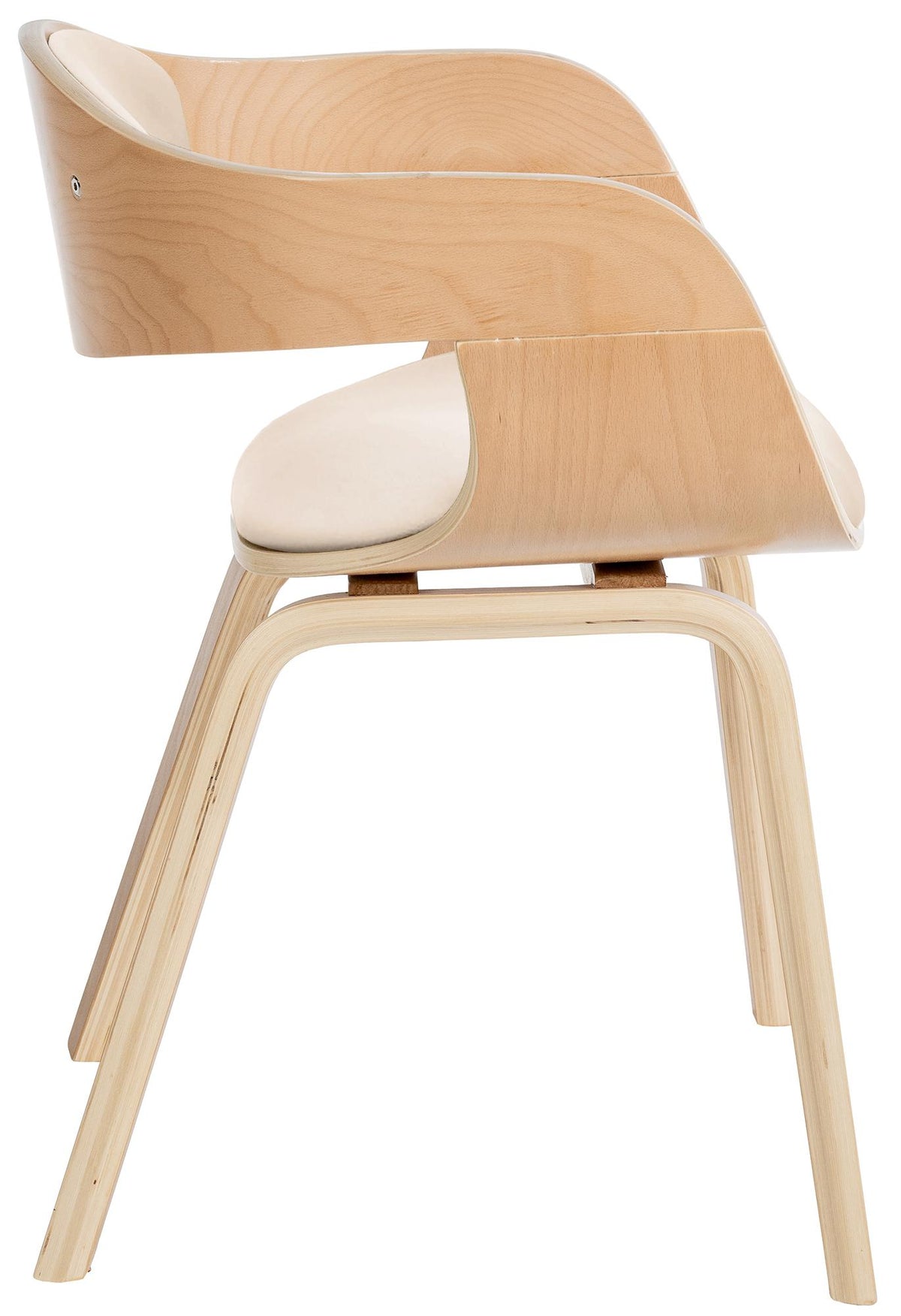 Bezoekersstoel Kingston Kunstleer natura/creme natura/creme