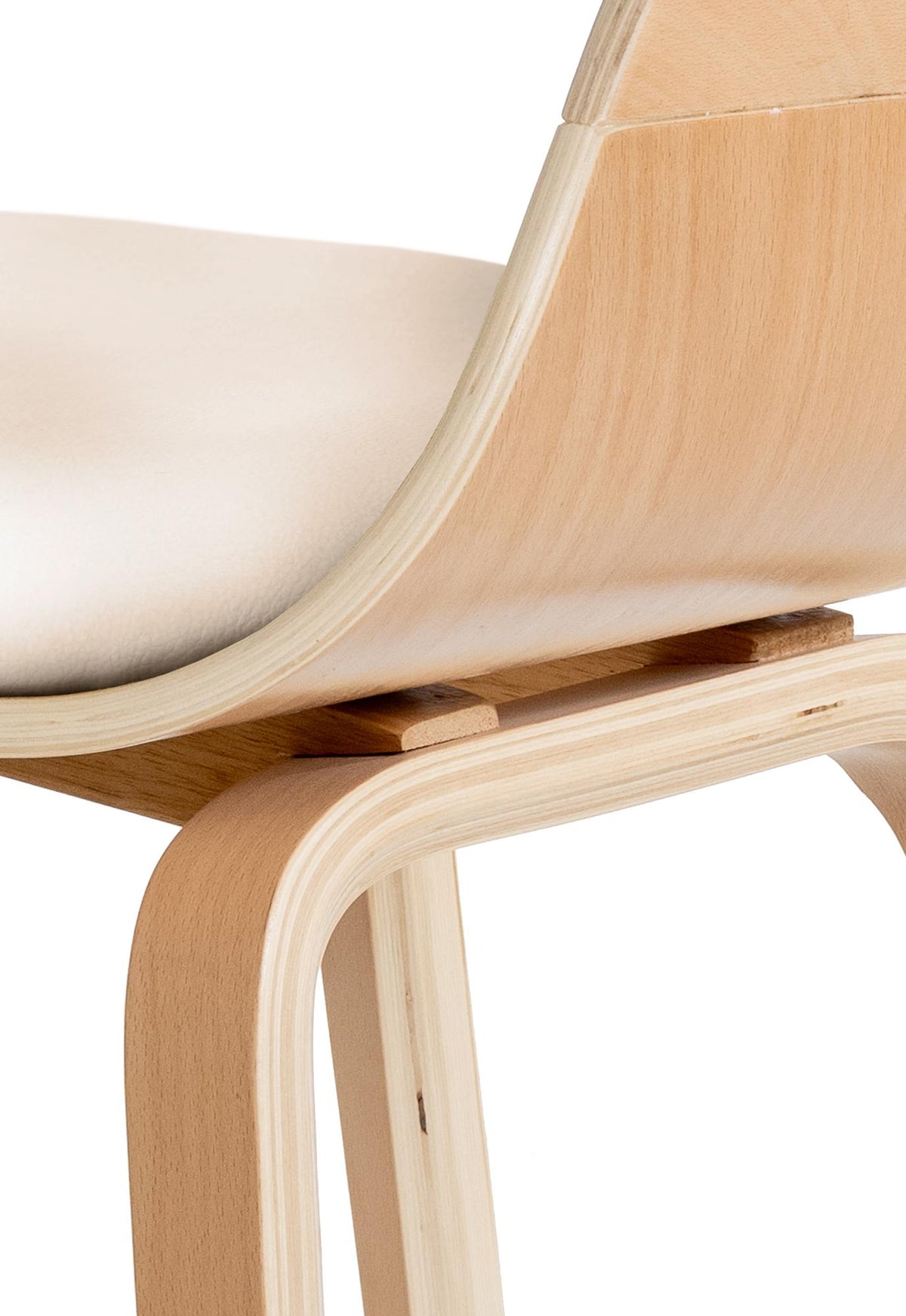 Bezoekersstoel Kingston Kunstleer natura/creme natura/creme