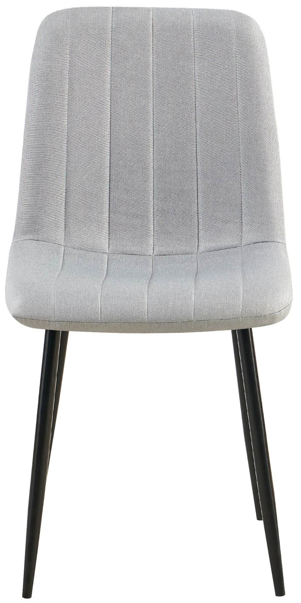 Set van 4 Dijon Eetkamerstoelen grijs,Stof grau