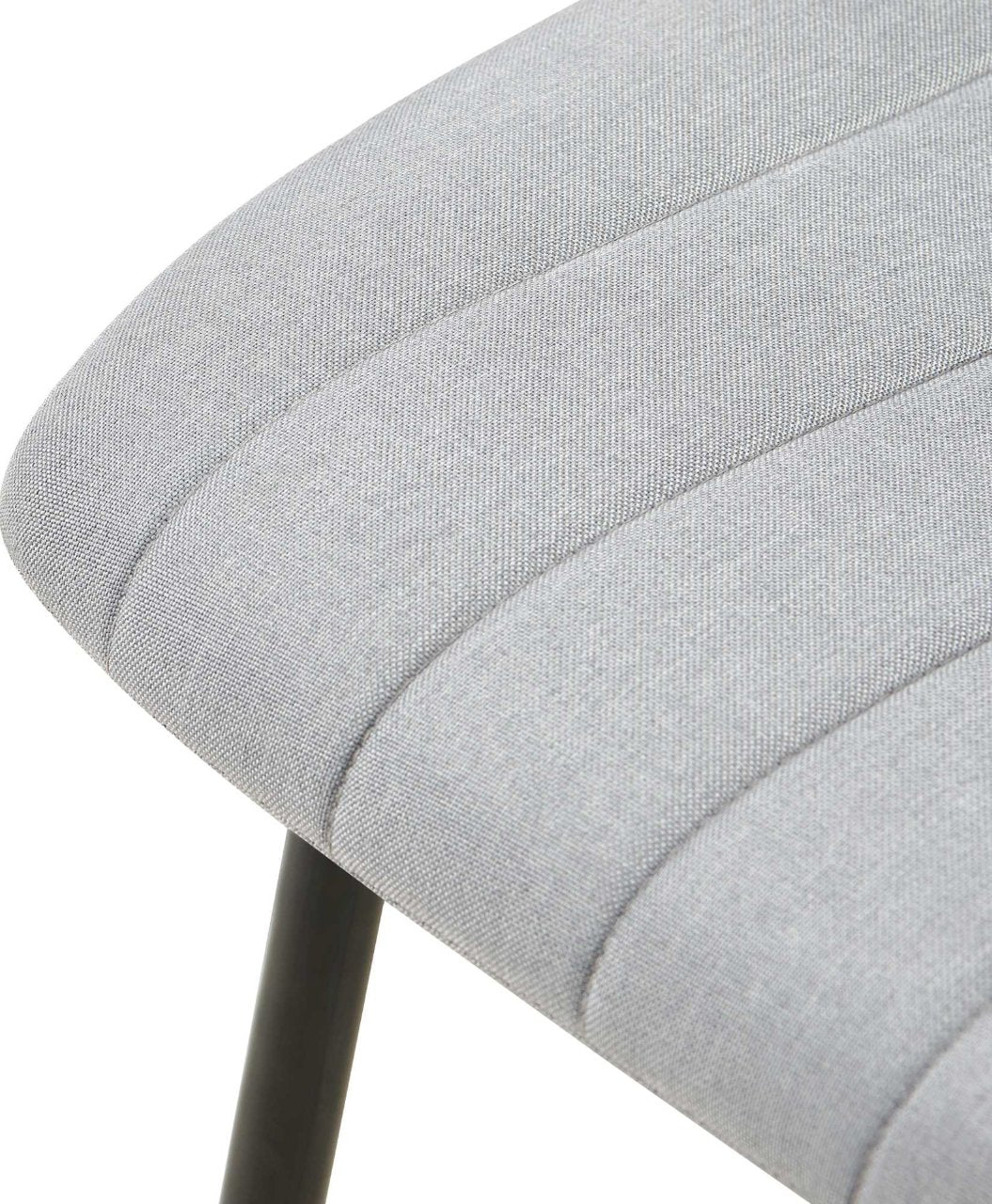 Set van 4 Dijon Eetkamerstoelen grijs,Stof grau