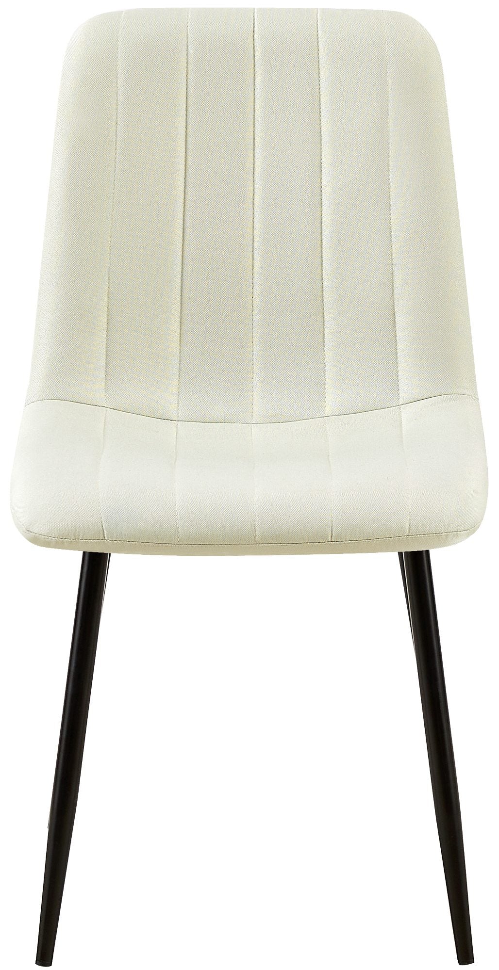 Set van 4 Dijon Eetkamerstoelen creme,Stof creme