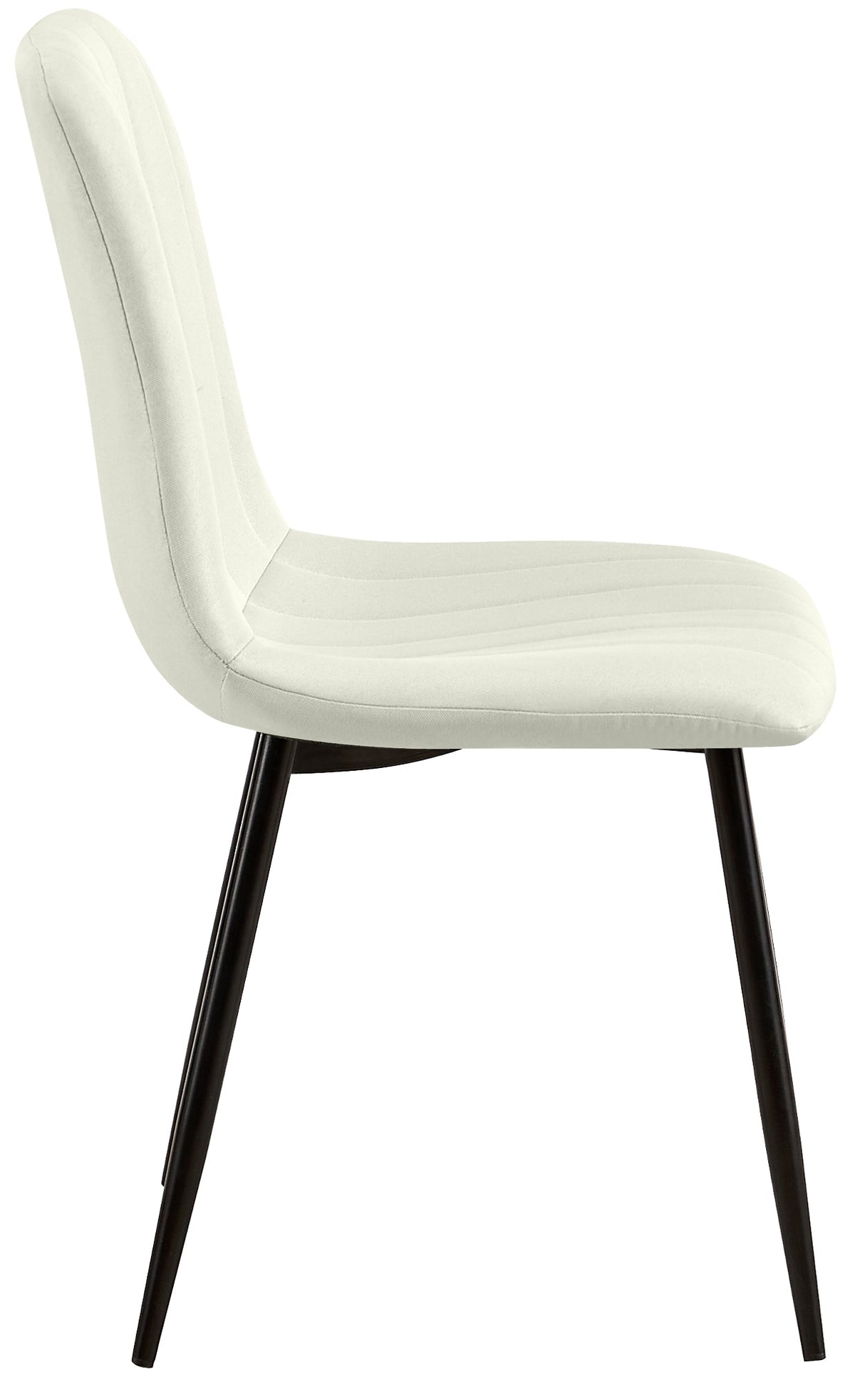 Set van 4 Dijon Eetkamerstoelen creme,Stof creme