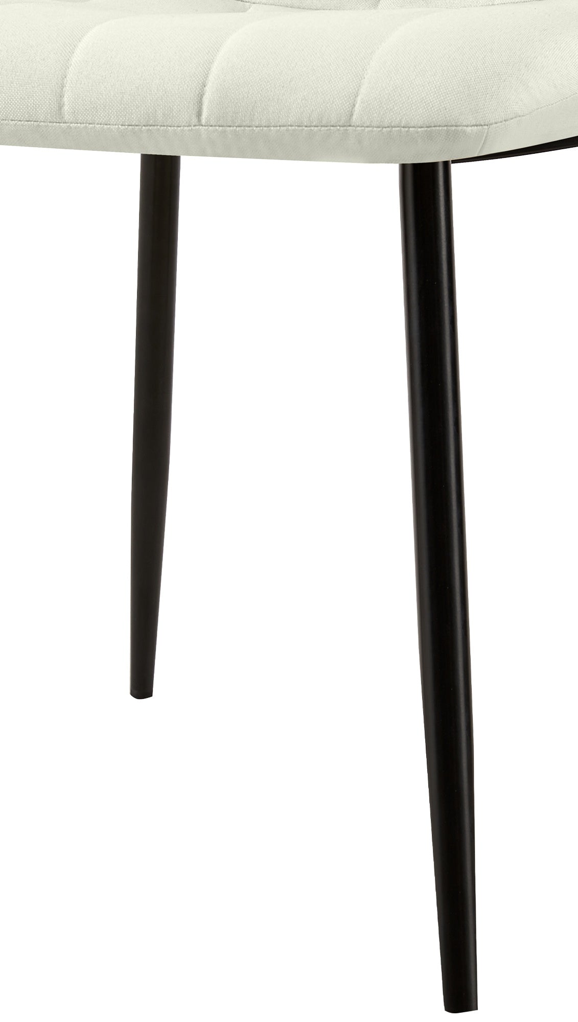 Set van 4 Dijon Eetkamerstoelen creme,Stof creme