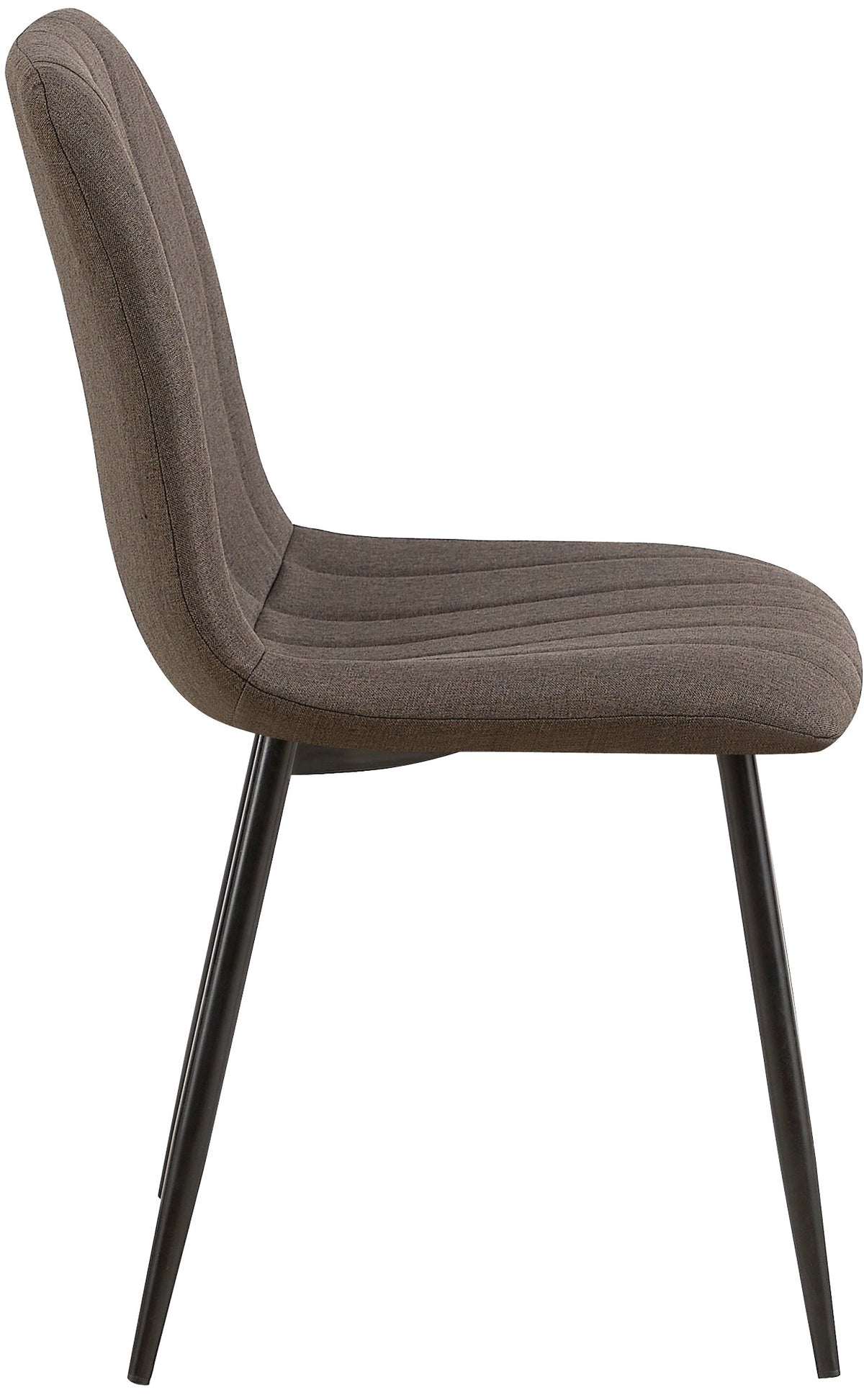 Set van 4 Dijon Eetkamerstoelen bruin,Stof braun