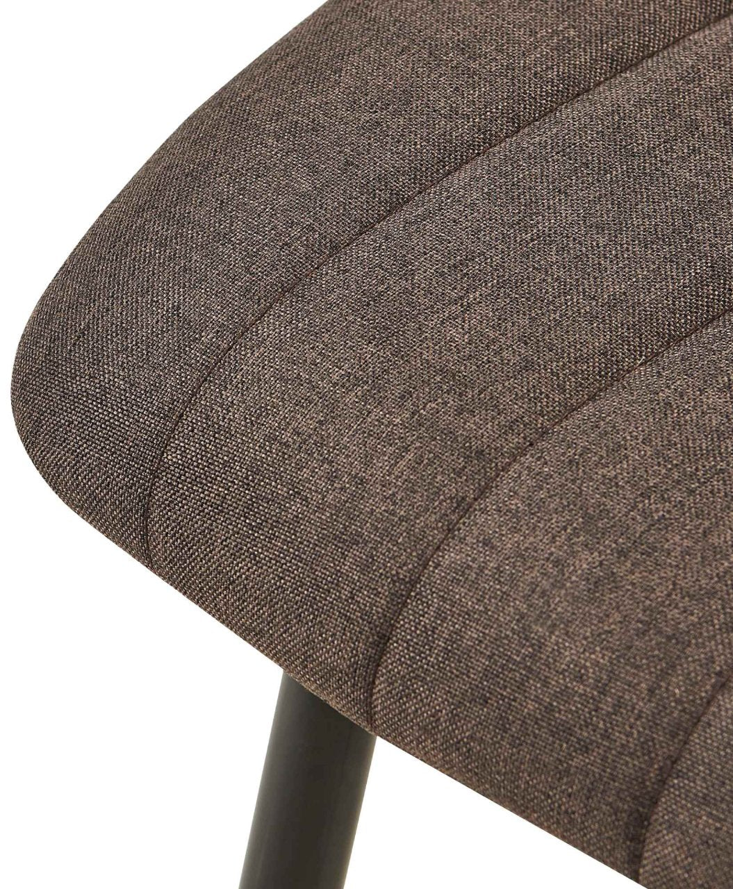Set van 4 Dijon Eetkamerstoelen bruin,Stof braun