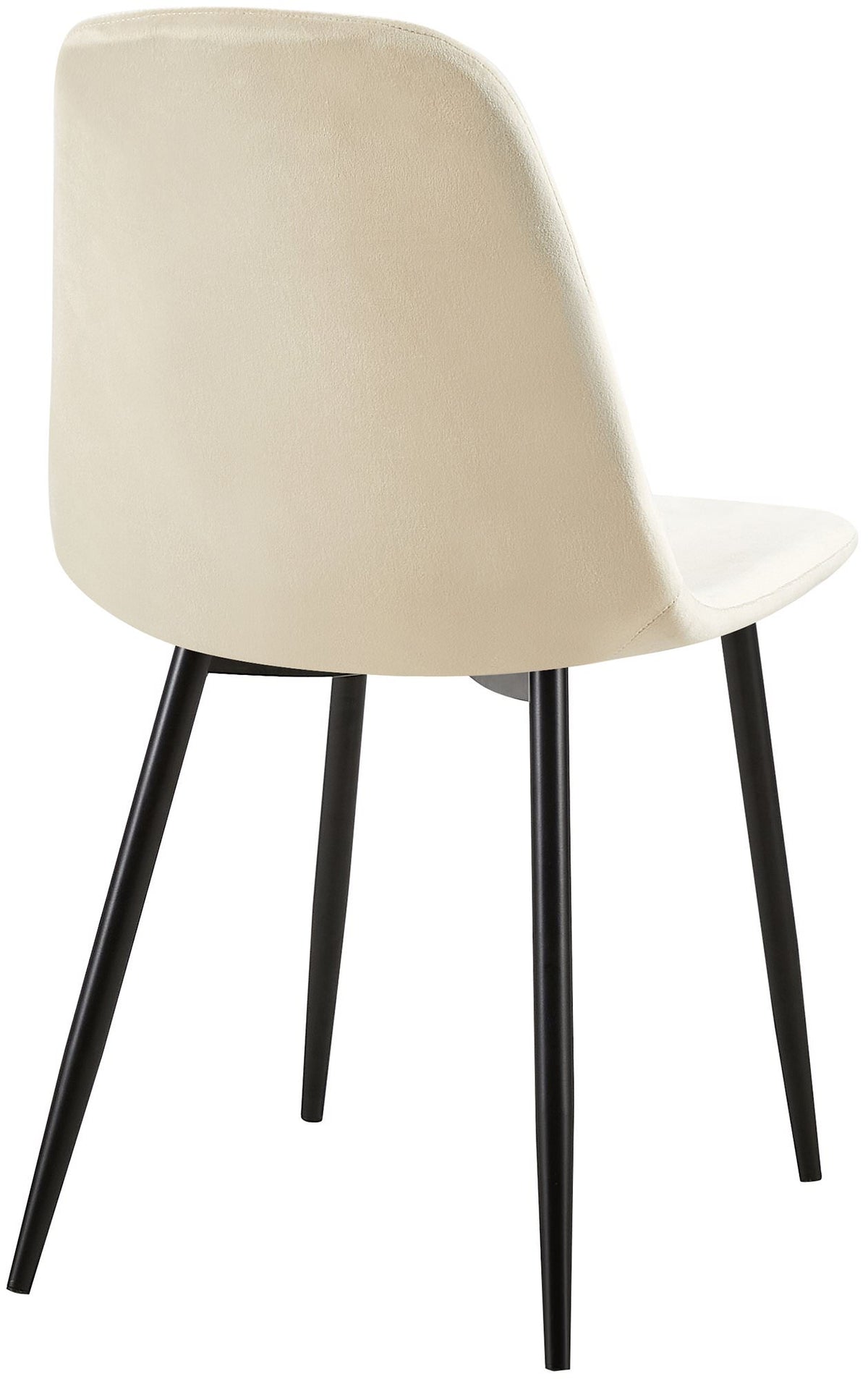 Set van 4 eetkamerstoelen Giverny creme,Fluweel creme