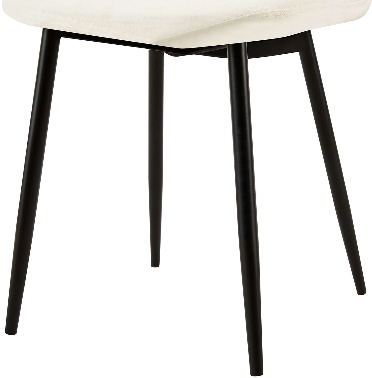 Set van 4 eetkamerstoelen Giverny cremewit,Fluweel cremeweiß