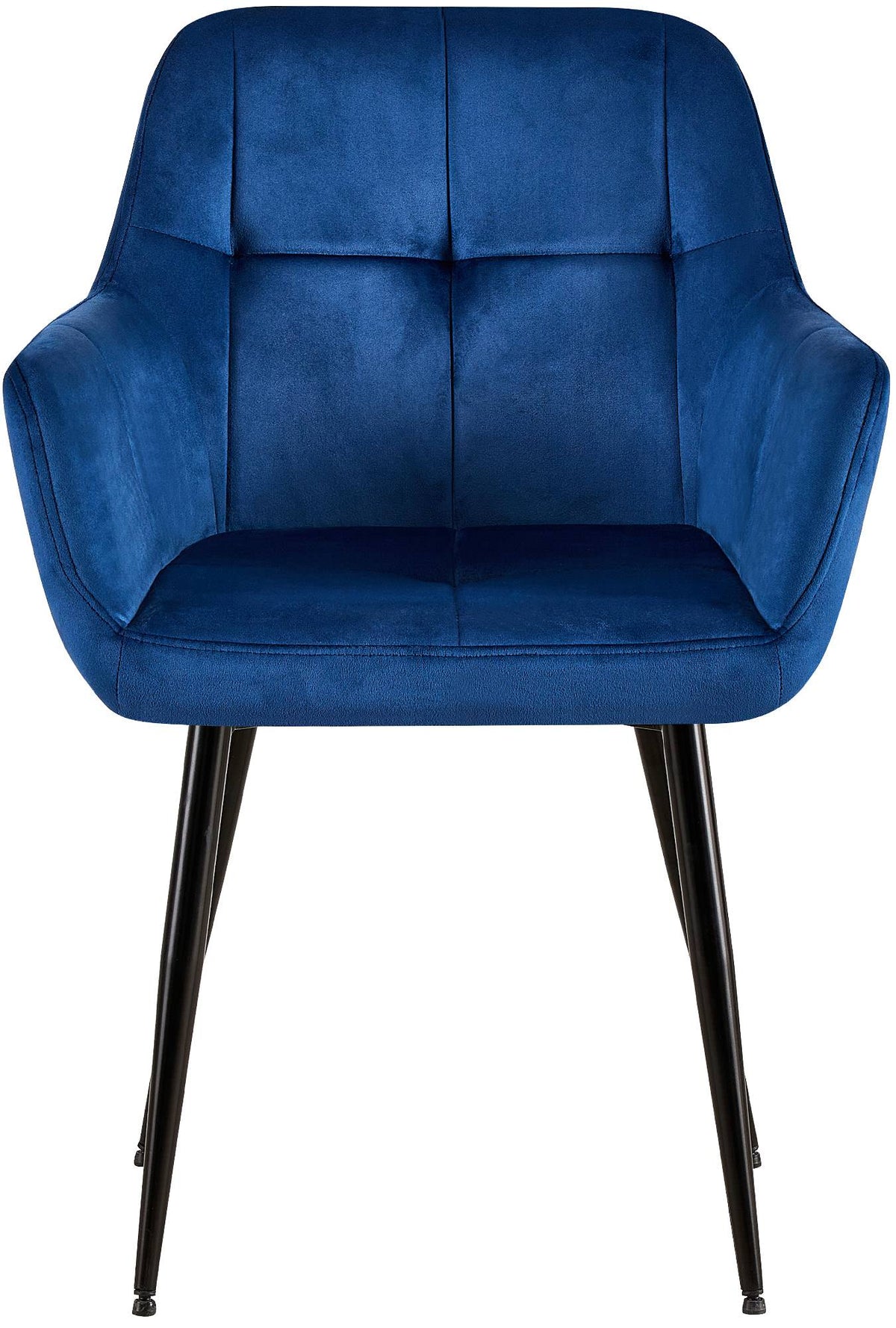 Set van 2 eetkamerstoelen Emia Velvet blauw blau