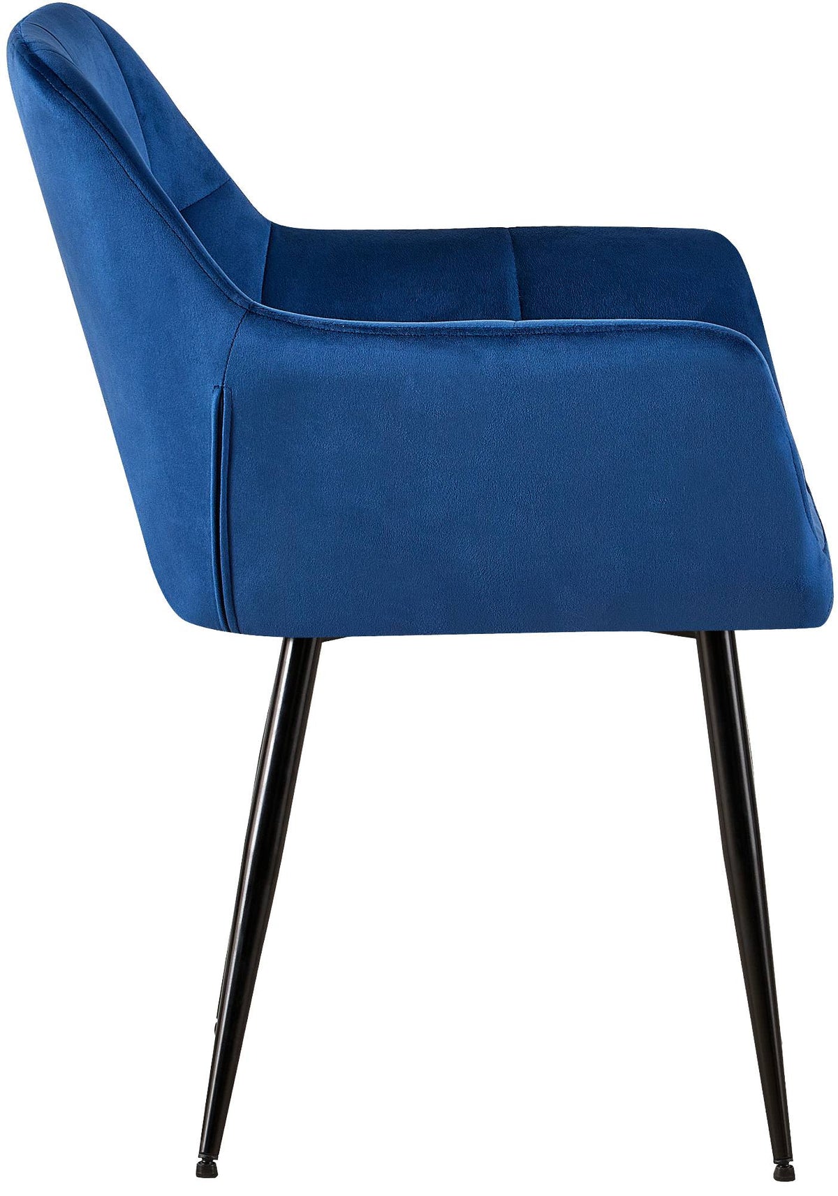 Set van 2 eetkamerstoelen Emia Velvet blauw blau