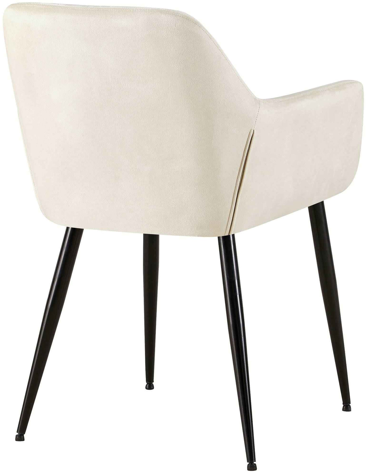 Set van 2 eetkamerstoelen Emia Velvet creme creme