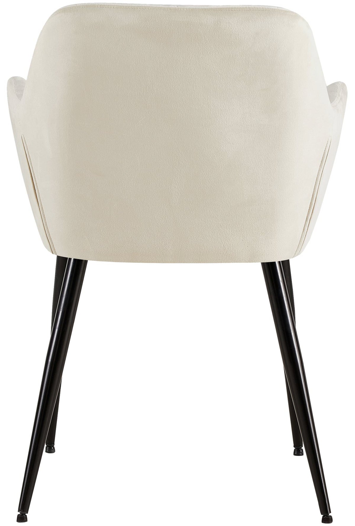 Set van 2 eetkamerstoelen Emia Velvet creme creme