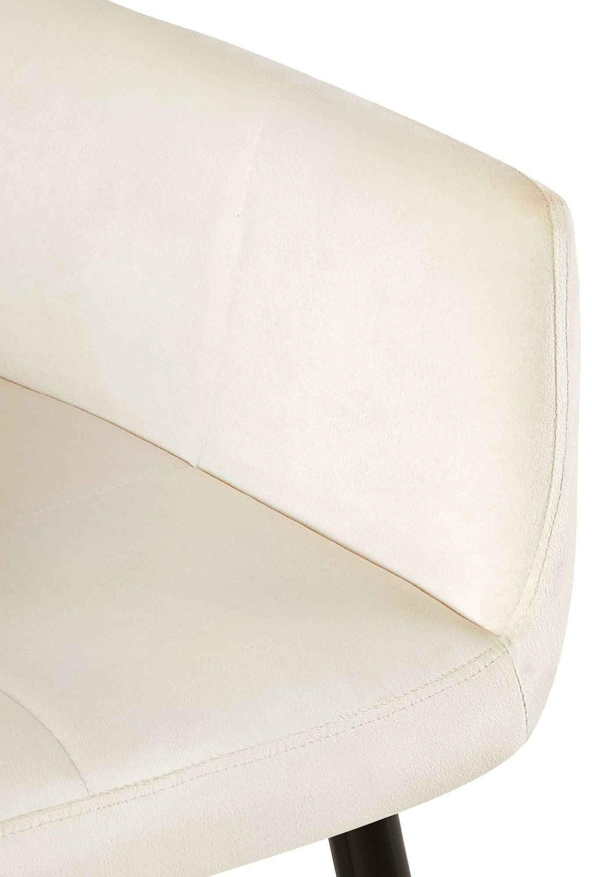 Set van 2 eetkamerstoelen Emia Velvet creme creme