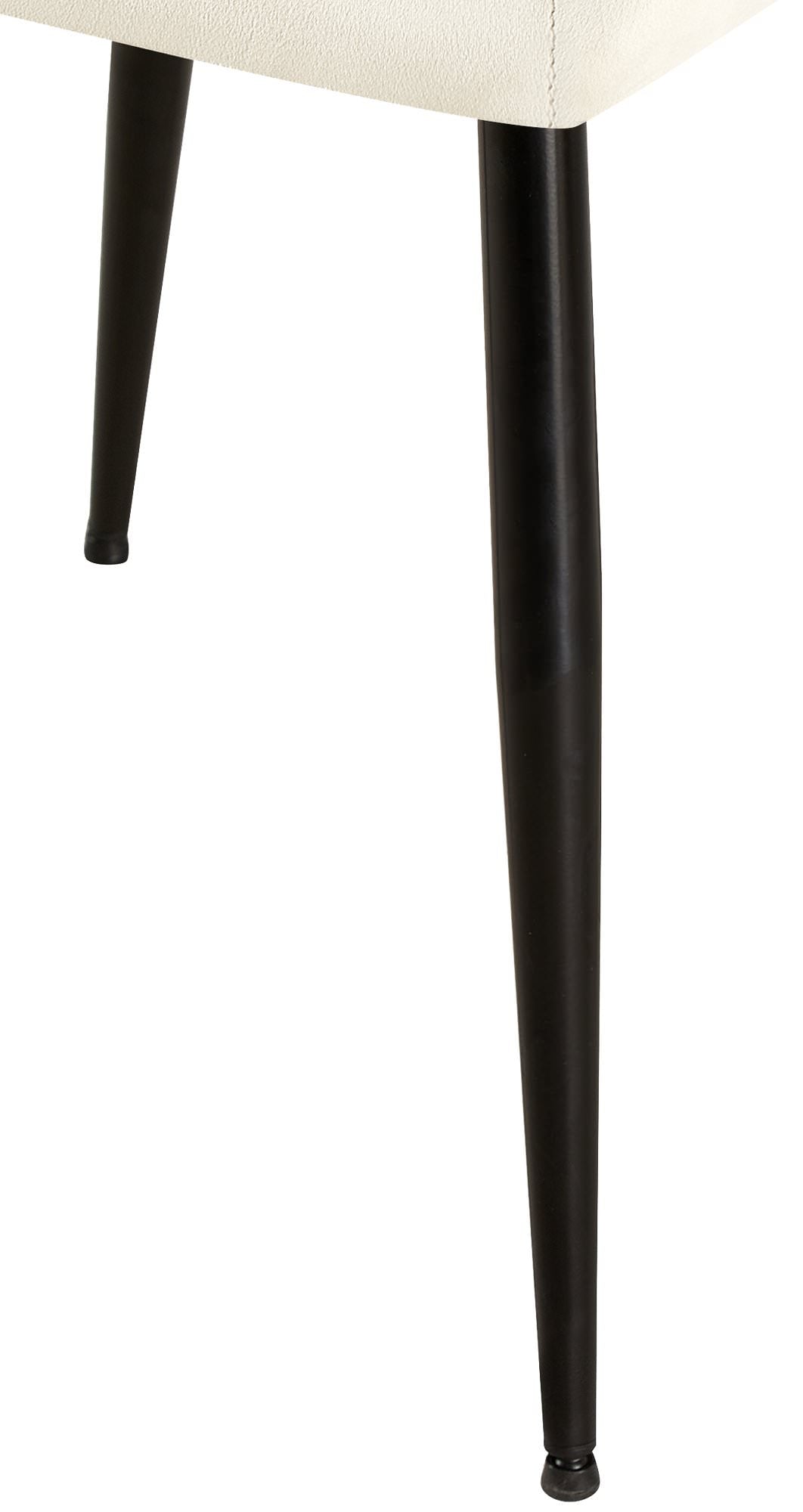 Set van 2 eetkamerstoelen Emia Velvet creme creme