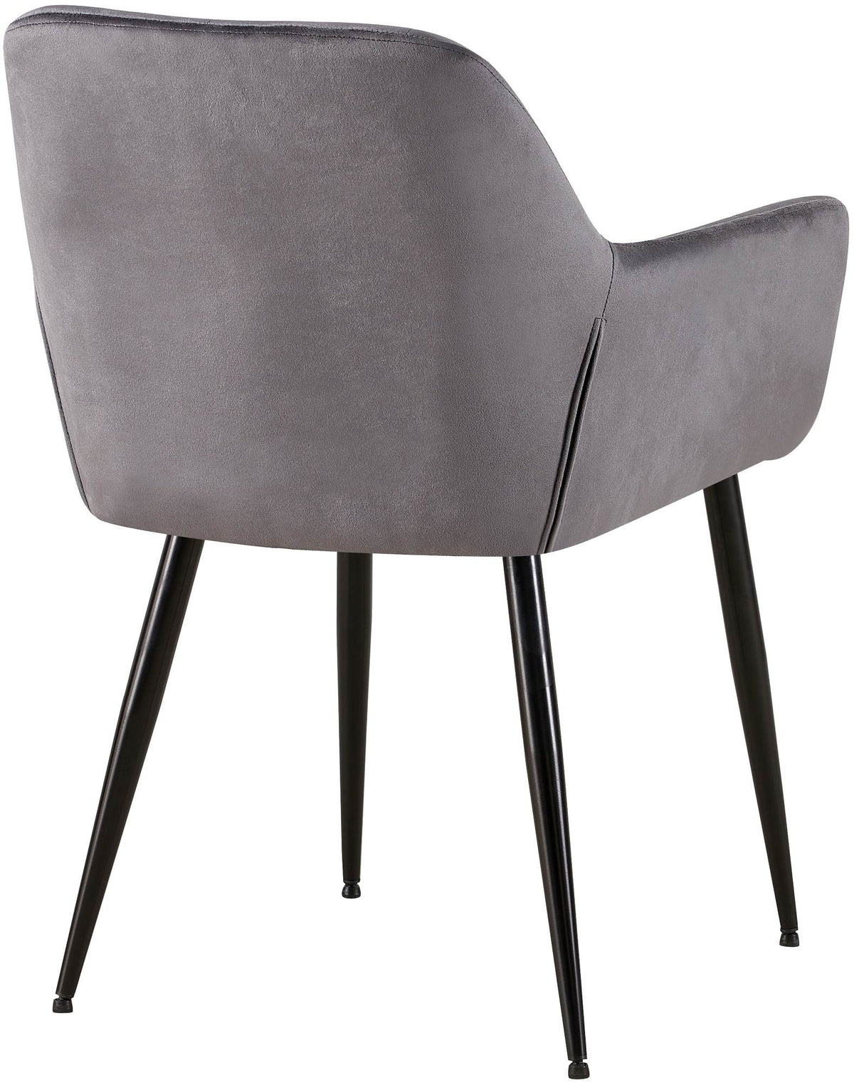 Set van 2 eetkamerstoelen Emia Velvet grijs grau