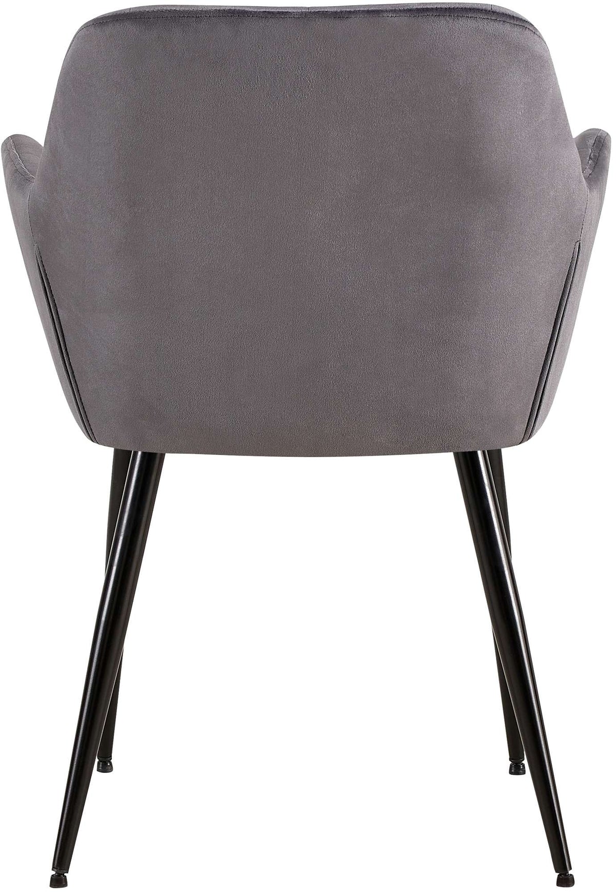 Set van 2 eetkamerstoelen Emia Velvet grijs grau