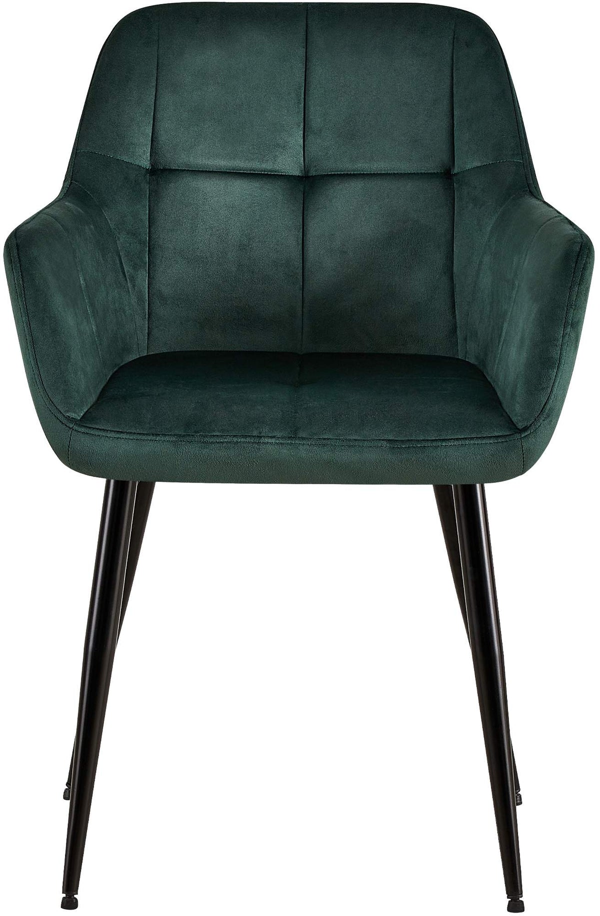 Set van 2 eetkamerstoelen Emia Velvet groen grün