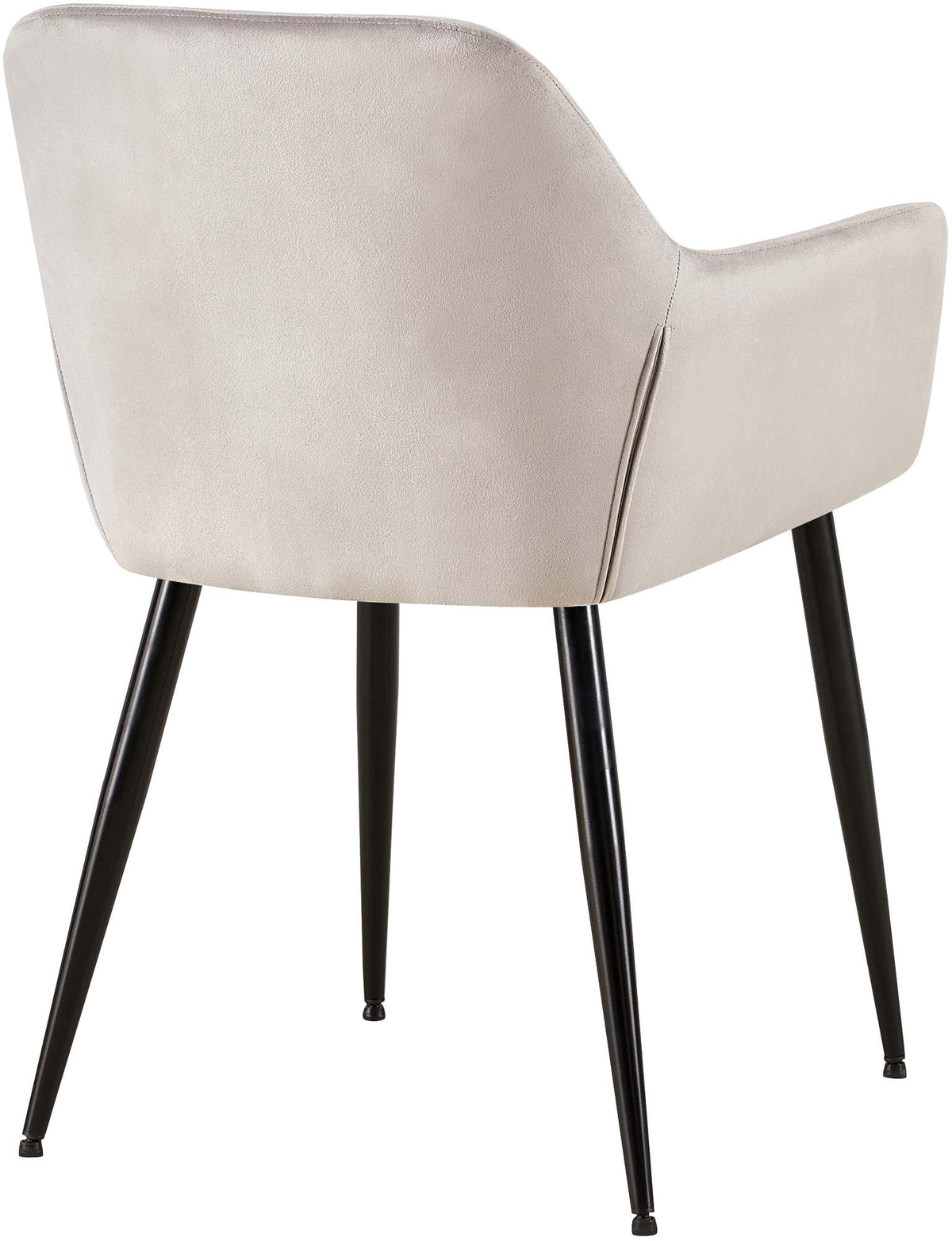 Set van 2 eetkamerstoelen Emia Velvet licht grijs hellgrau