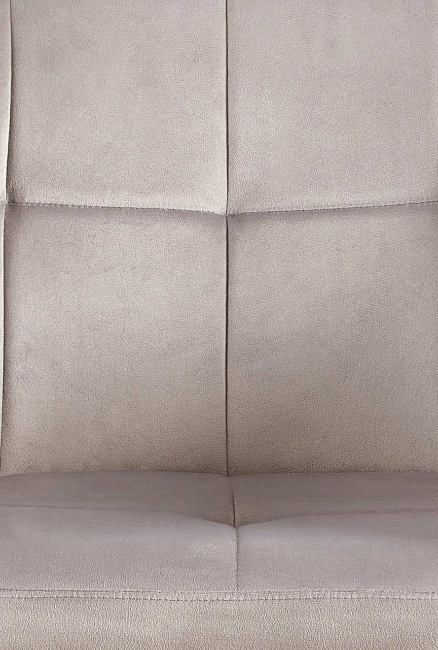 Set van 2 eetkamerstoelen Emia Velvet licht grijs hellgrau