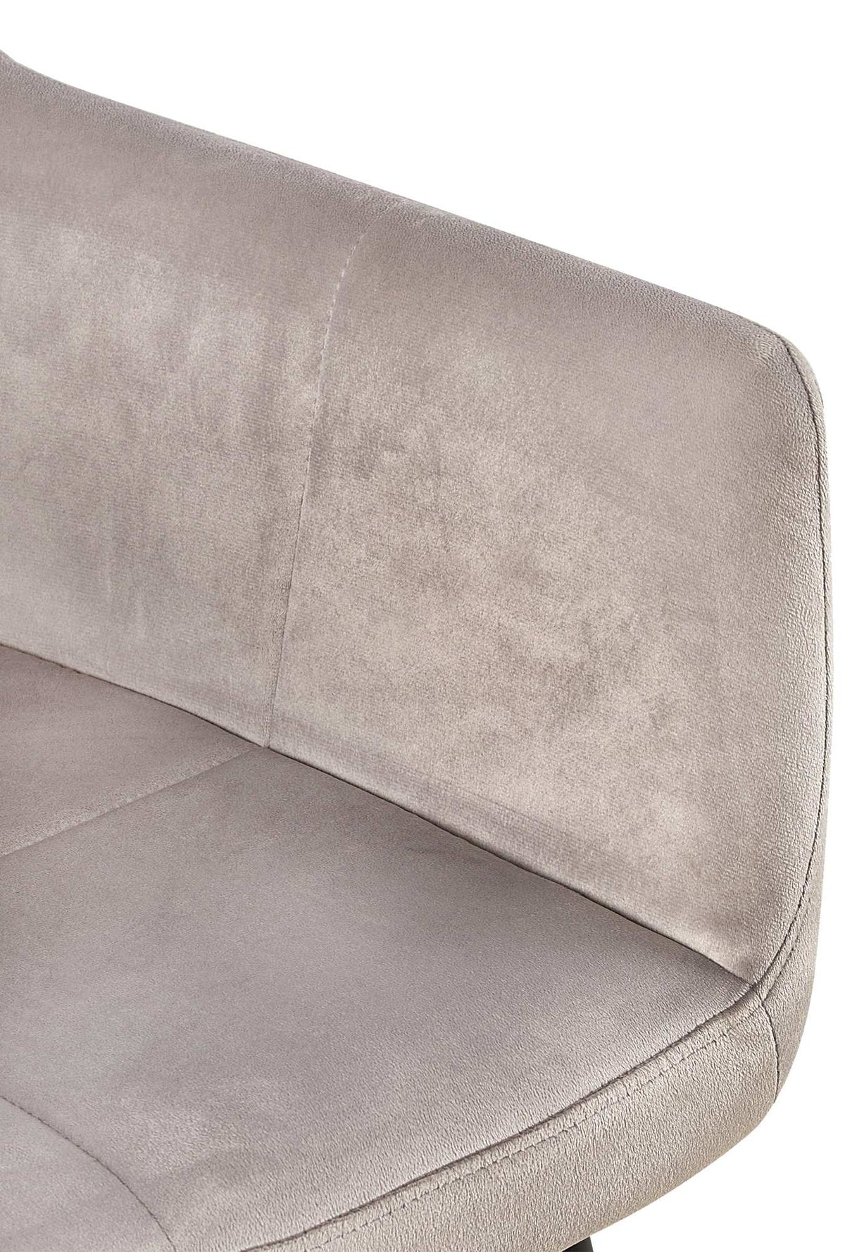 Set van 2 eetkamerstoelen Emia Velvet licht grijs hellgrau
