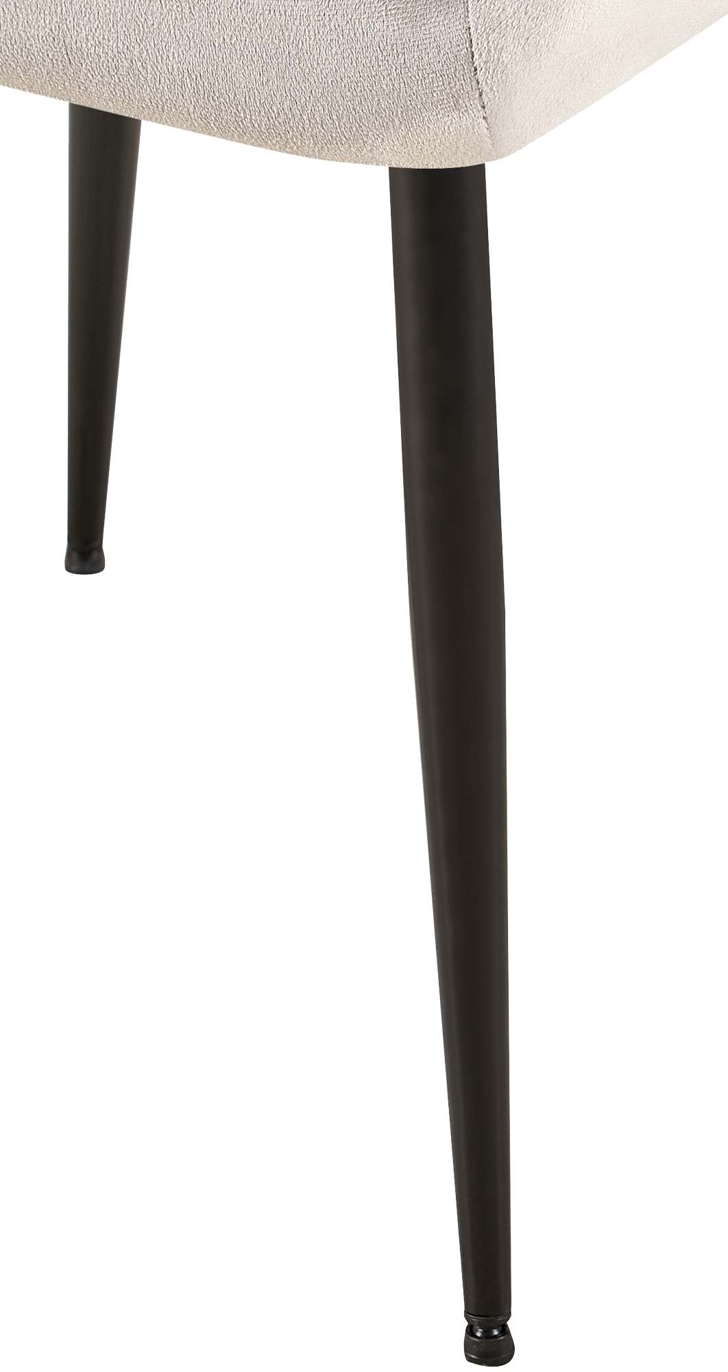 Set van 2 eetkamerstoelen Emia Velvet licht grijs hellgrau