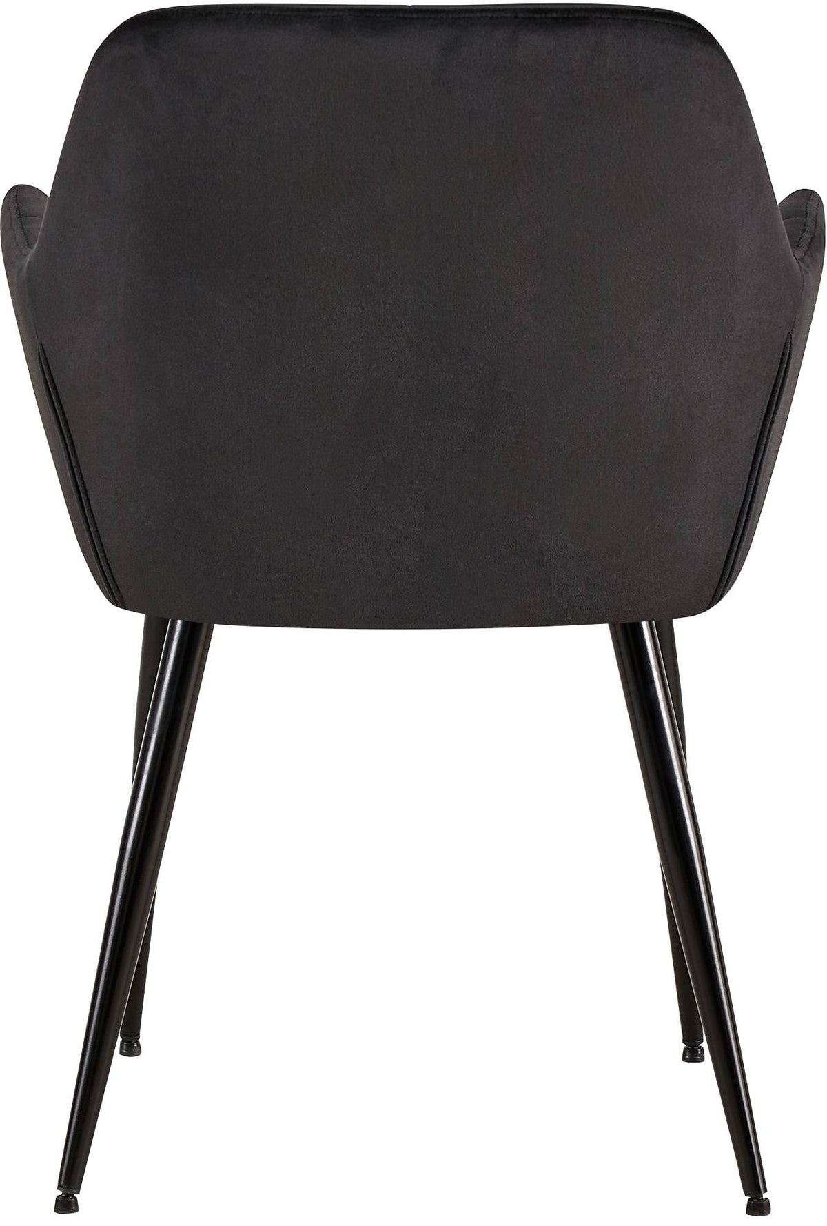 Set van 2 eetkamerstoelen Emia Velvet zwart schwarz