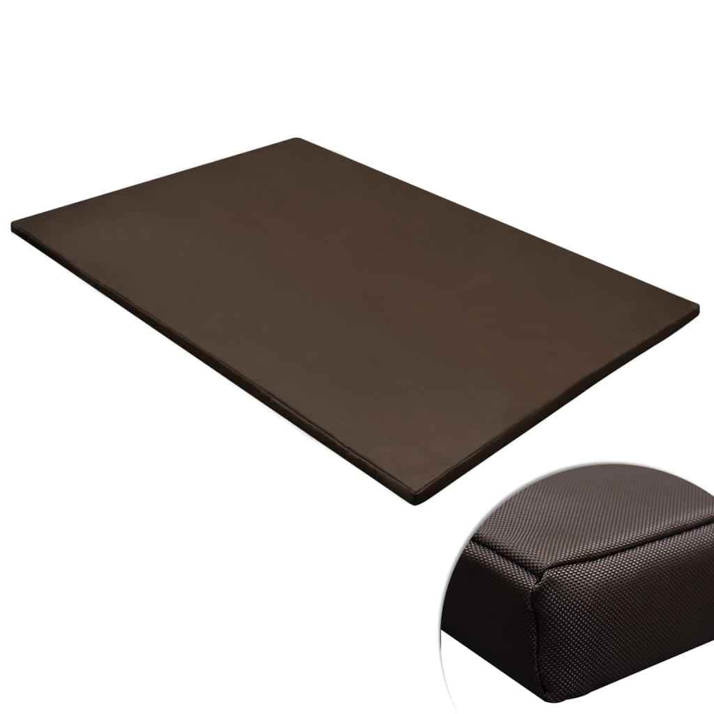 vidaXL Hondenmat plat vierkant M bruin