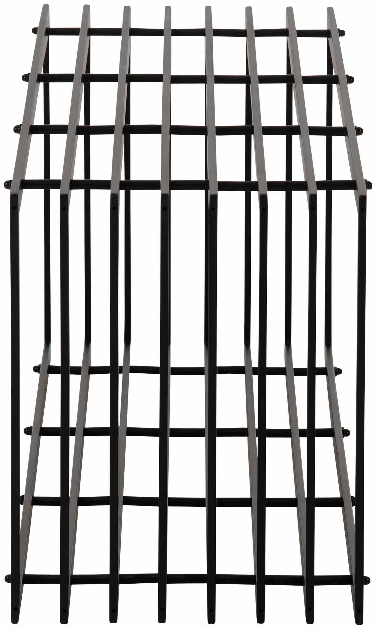 Brandhoutrek Irving wandrek 40x50x150 cm schwarz-matt