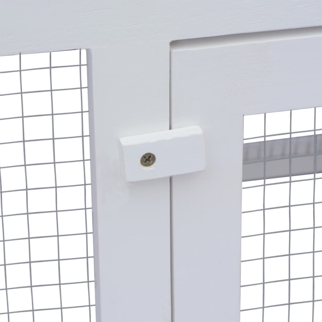 vidaXL Konijnenhok twee verdiepingen hout rood - Aashly