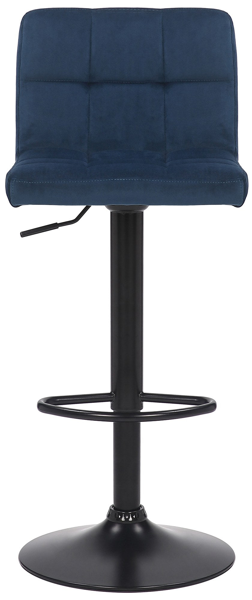 Set van 4 barkrukken Feni fluweel blauw blau