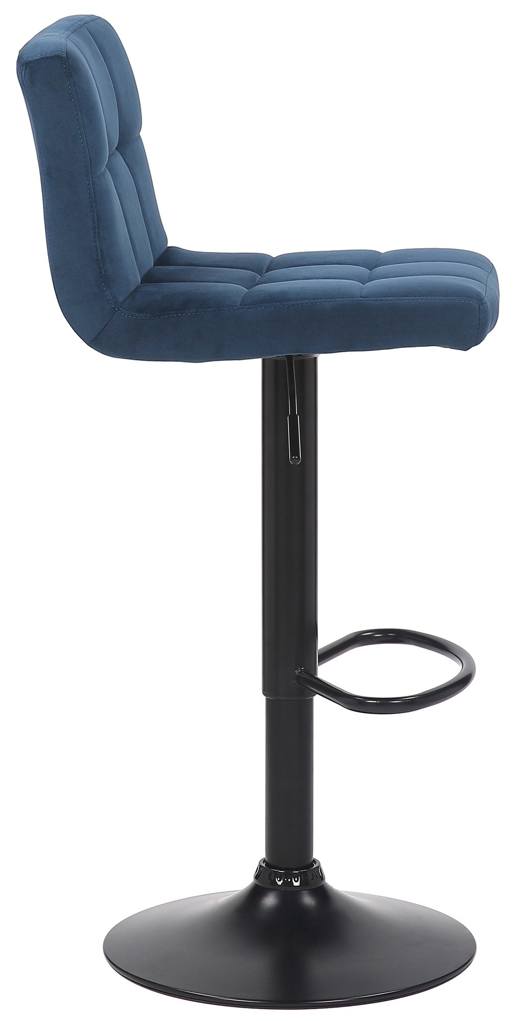 Set van 4 barkrukken Feni fluweel blauw blau