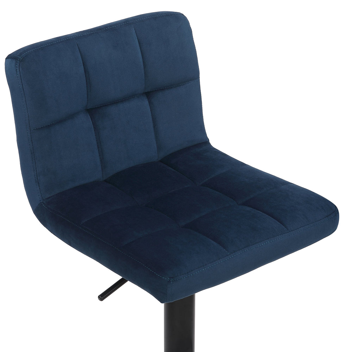Set van 4 barkrukken Feni fluweel blauw blau