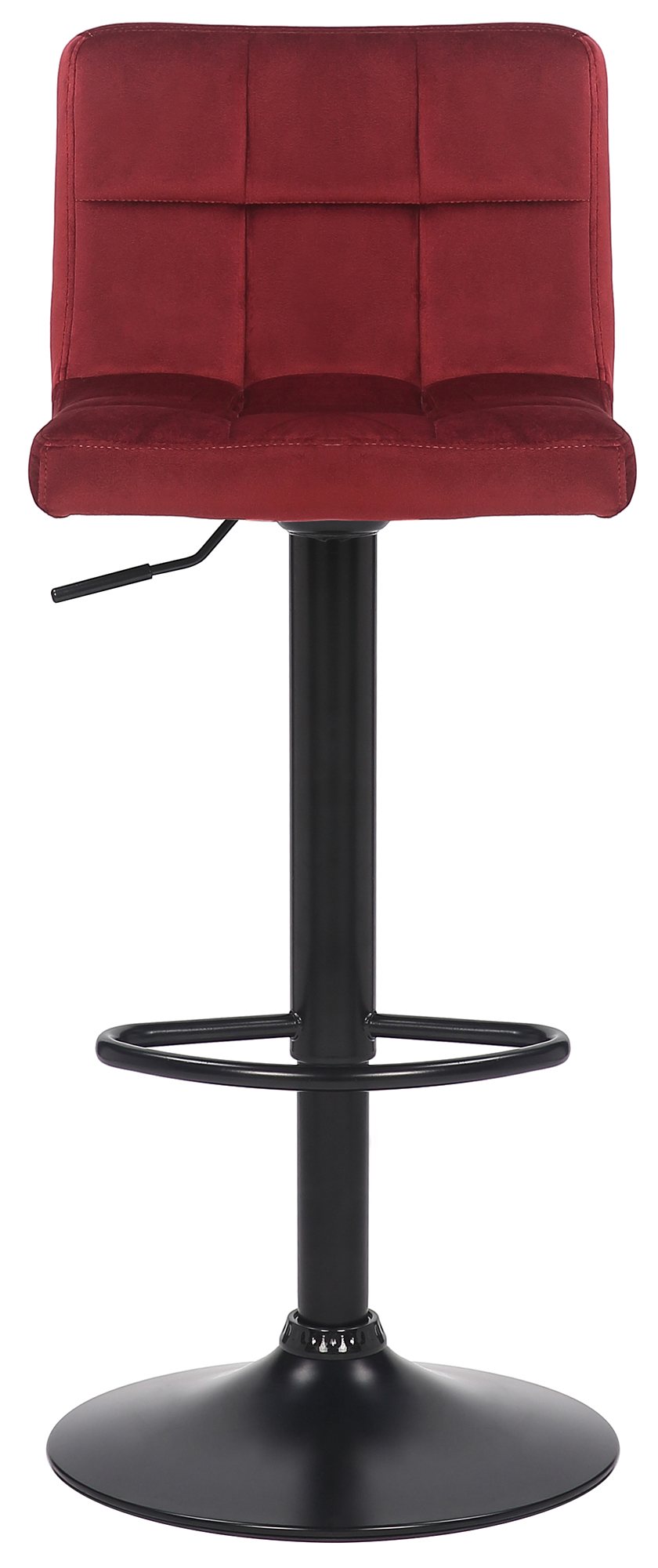Set van 4 barkrukken Feni fluweel rood rot