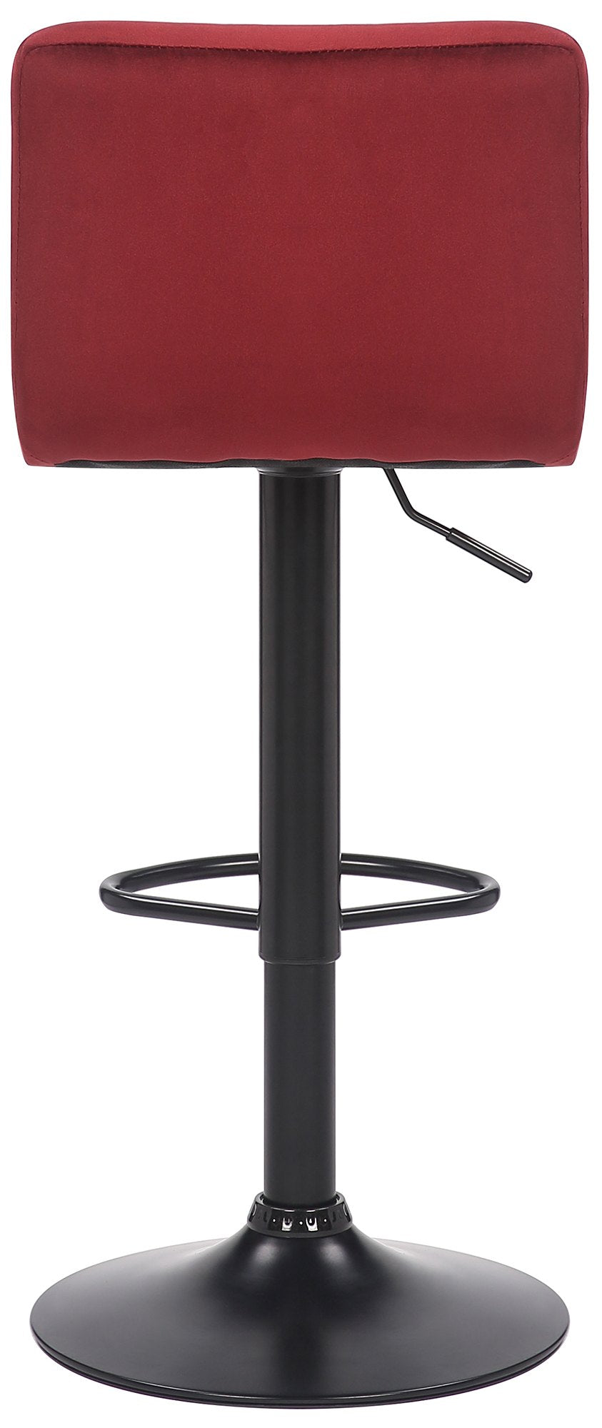 Set van 4 barkrukken Feni fluweel rood rot