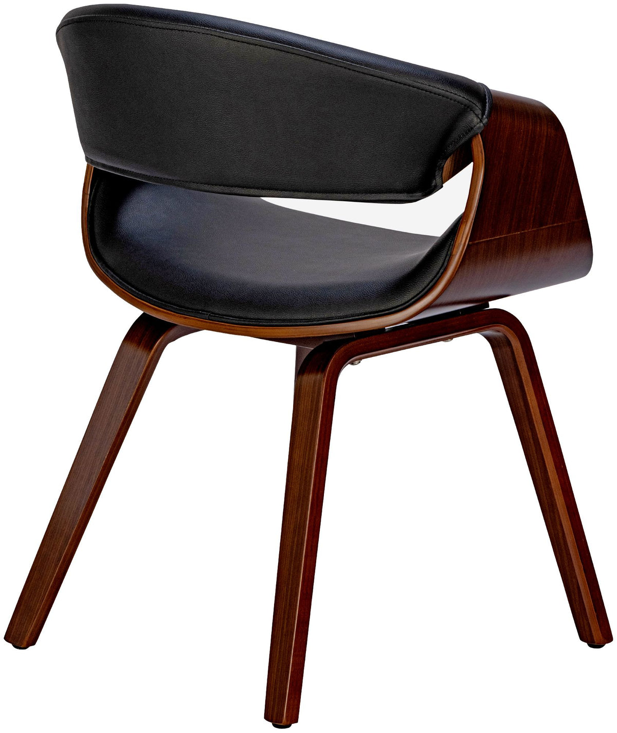 Set van 2 eetkamerstoelen Foley walnoot/zwart,Kunstleer walnuss/schwarz