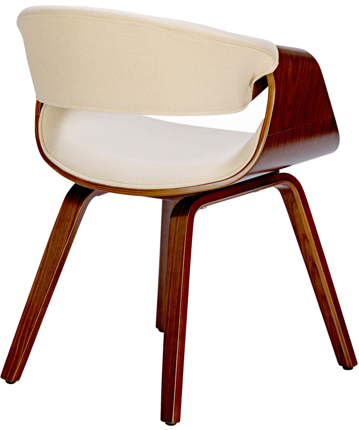Set van 2 eetkamerstoelen Foley walnoot/creme,Stof walnuss/creme