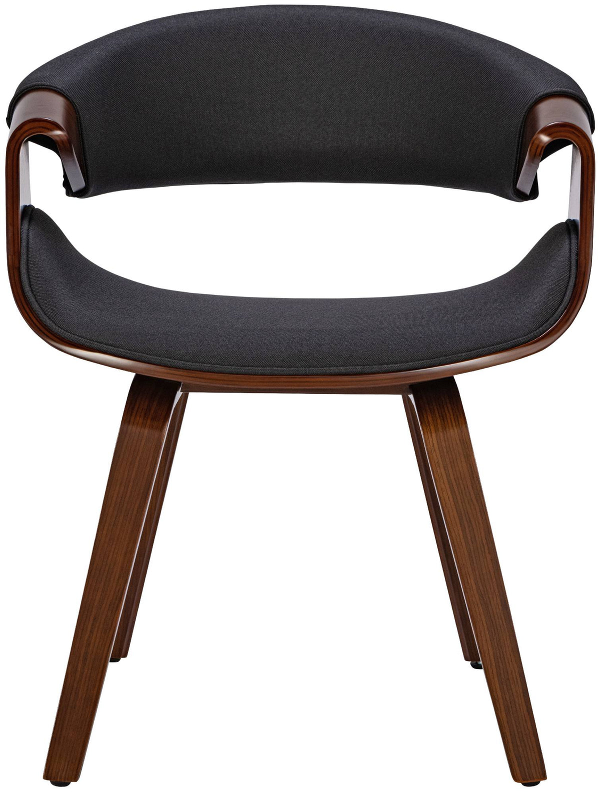 Set van 2 eetkamerstoelen Foley walnoot/zwart,Stof walnuss/schwarz