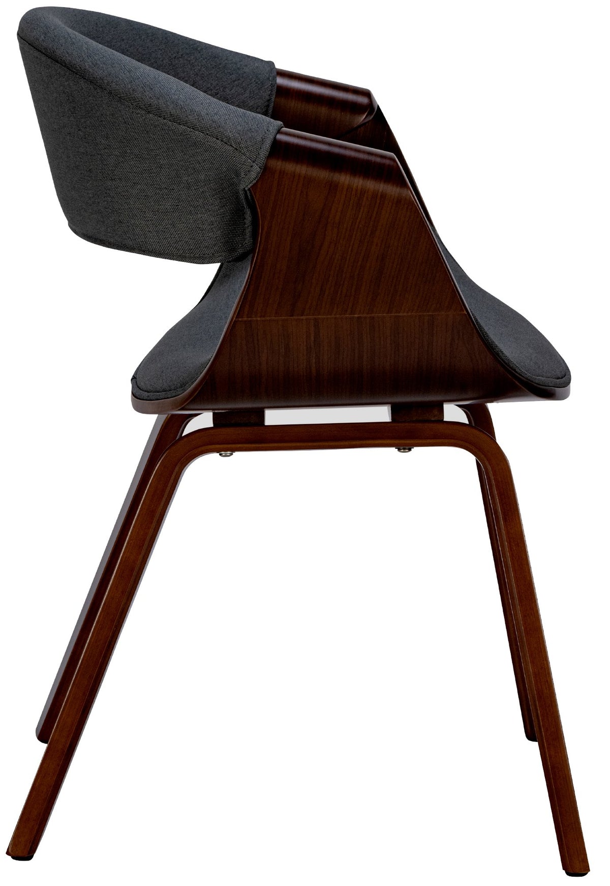 Set van 2 eetkamerstoelen Foley walnoot/zwart,Stof walnuss/schwarz