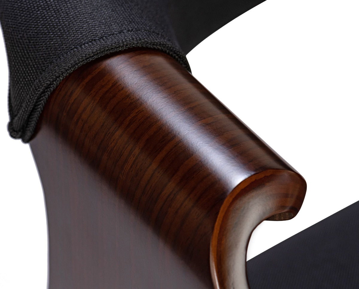 Set van 2 eetkamerstoelen Foley walnoot/zwart,Stof walnuss/schwarz