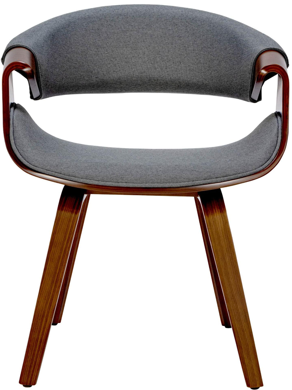 Set van 2 eetkamerstoelen Foley walnoot/grijs,Stof walnuss/grau